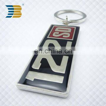 enamel with epoxy metal custom keychain car pressure