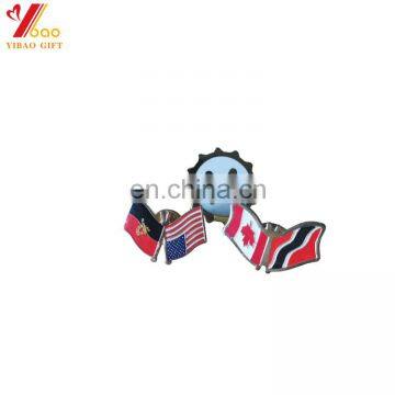 Personality custom flag design metal badge pins with soft enamel