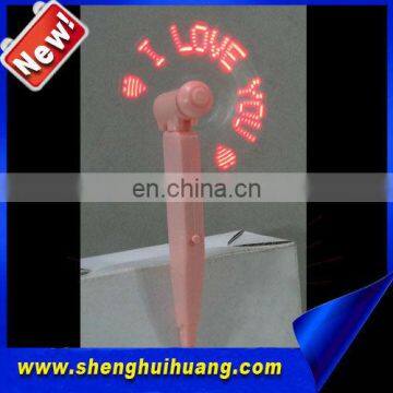 wholesale colorful LED message flashing pen fans