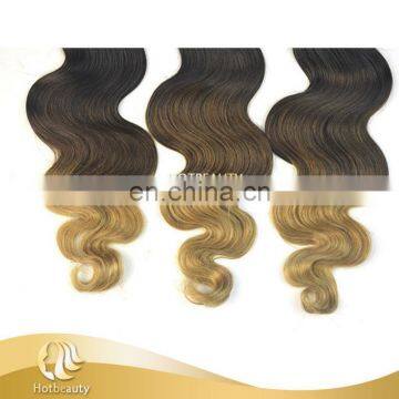 Hot Beauty New Two Omber Body Weaving Human Virgin Peruvian Hair Wave Extension With Wholesale Price photo-6