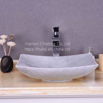 Carrara White Marble Sinks,China White Marble Bathroom Basins