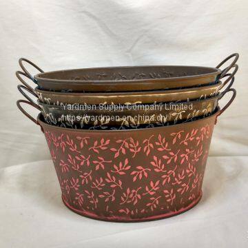 Iron Sheet Material Flower Bucket Garden Product Pot photo-4
