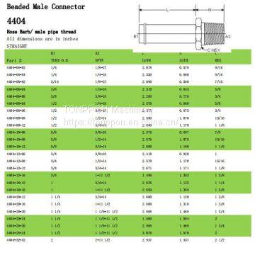 beaded male connector 4404