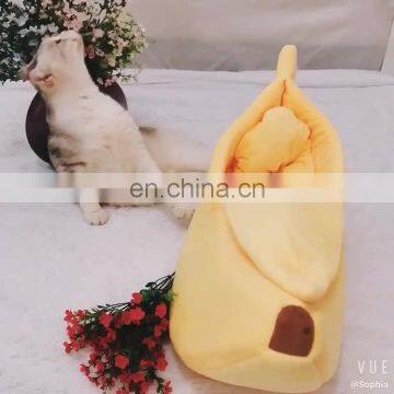 Factory Price Wholesale Washable cute Banana design warm winter dog bed