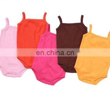 Wholesale Baby Clothes Solid Color Slip Baby Girls Boys Cotton Romper