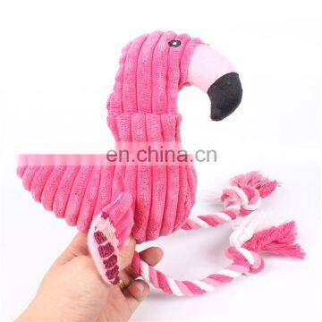 Pink Flamingo Dog Bite Toy Large Size Squeaky Plush Toys for Dog photo-4