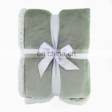 Amazon Hot Selling Customized High Quality Plush Thick Flannel Fleece Sherpa Backing Warm Throw Blankets for Winter photo-6
