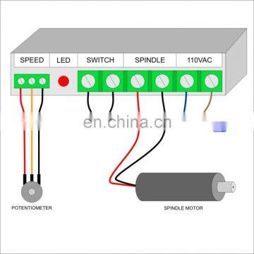 HONGJUN 300W Air Cooled Spindle Motor Spindle Speed Power Converter & 52mm Clamp 13pcs ER11 Collet For Engraving. photo-2