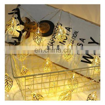 decorative Led waterproof holiday curtain strip gold leaf Lights garden home christmas indoor outdoor decoration fairy light