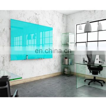 Customized tempered glass magnetic color glass white board