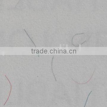 Watermark certificate security paper with visible fibers