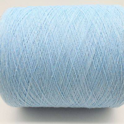 Manufacturers Supply Ne21 Hammock Yarn Light Blue Recycled Cotton Spinning Yarn photo-5