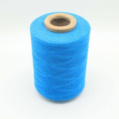 Supply Blue Color 50% Cotton 50% Polyester Ne24s/1 Colored Yarn Recycled Cotton Open-end Spinning Yarn for Denimrn photo-2
