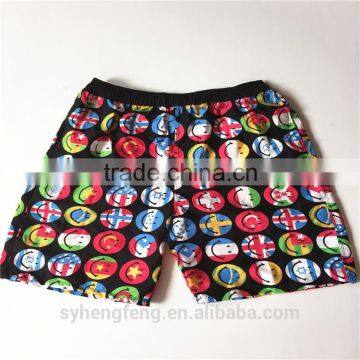 Hot selling 100% polyester boys beach short pants stocks