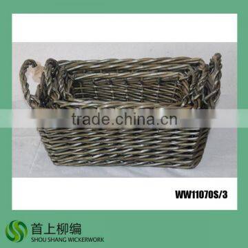 rectangular vegetable storage basket with handle