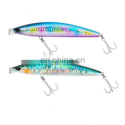 New 118mm 19g  Heavy Floating Minnow Beautiful Color Long Casting Sea Bass Fishing Lure Artificial Bait