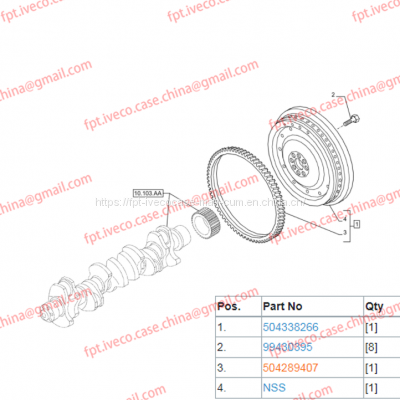 FPT IVECO CASE Cursor9 F2CFE614A*B041/F2CGE614F*V004 5802431166 Engine Flywheel504338266