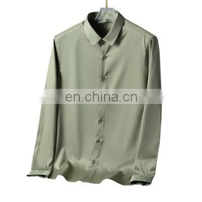 2021 Fashion Hot Formal Shirts Clothes For Men Polyester Soft Shirts Button Long Sleeve Shirt For Men