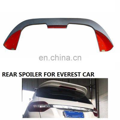 Honghang Factory Manufacture ABS Rear Wings, High Quality Gloss Black Rear Roof Spoilers For Ford Everest 2014 2015 2016 2017