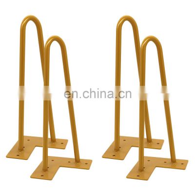 Metal Hairpin Table Legs Suitable for Coffee Table, Bedside Cupboard, Chair, Provide Auxiliary Tools + Rubber Floor Protection