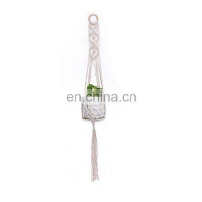 K&B Wholesale Indoor Adjustable Cotton Rope Wall Artificial Plant Flower Pot Holder Hanger Garden Hanging Baskets photo-2