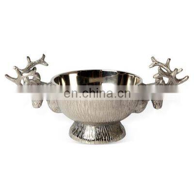 aluminium cast solid metal reindeer handle wine bucket