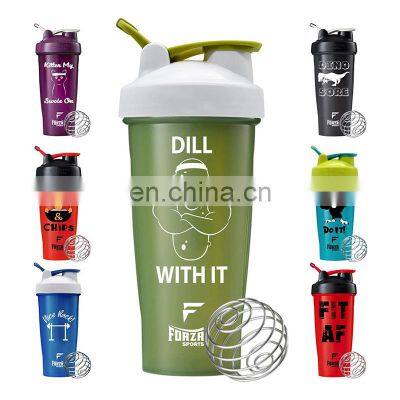 Plastic wholesale fitness  protien glitter sublimation shaker bottle bpa free 500ml