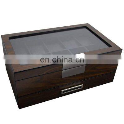 Watch Jewelry Storage Box Custom Glass Skylight Visual Wooden Watch Display Storage Jewelry Box photo-2