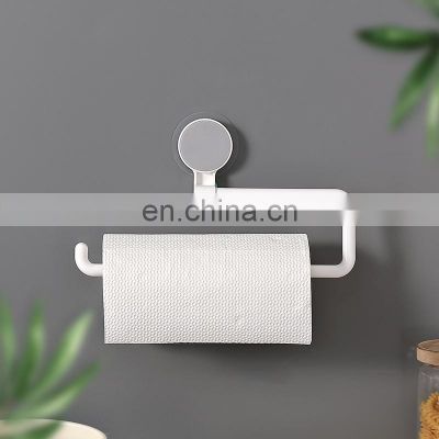 wholesale product eco friendly kitchen towels paper roll bathroom self-adhesive wall mounted suction hand paper towel holder