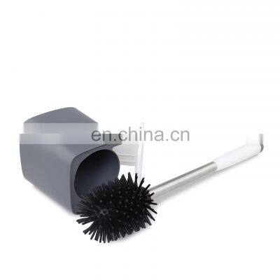Hot Sell Plastic Silicone Toilet Brush Bathroom Cleaning Set With Competitive Price Household Well-ventilated TPR Toilet Brush photo-5