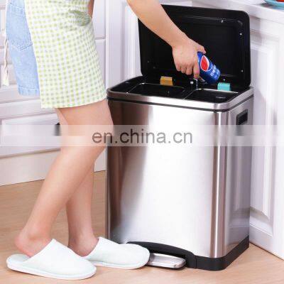 High Quality Thick Material 30 Liters Classify Trash Can Soft Closed Anti-fingerprinting Pedal Bin Kitchen Use Rubbish Pedal Bin photo-5