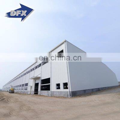 Low cost 1000 square meter steel structure warehouse car workshop design building in Qingdao