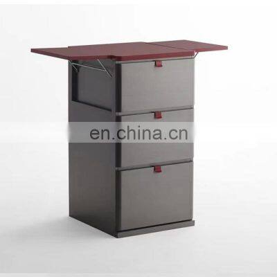Barbershop Furniture Wooden Shelf Factory Direct Haircut Ark Custom Conference Tables Wooden Storage Corner Cabinet photo-3