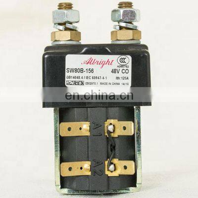 48V SPST DC Contactor Albright SW80B-156 Continuously Current Rate 125A