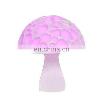 3D Mushroom Night Light Touch Control 2 Colours LED Table Light USB Rechargeable Table Lamp