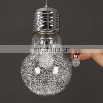 Nordic Modern Luxury Indoor Decorative Pendant Light Big Bulb Hanging Lamp for Bedroom and Living Room Chandelier
