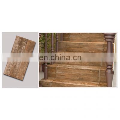 Wooden Finished Interior Finish Anti Slip Stepping Stairs Tiles 300x1000/1200x170mm