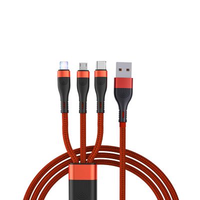 High quality 6A Fast Charging 3-in-one data cable 66W fully compatible with fast charging cable for Apple for Android TYPE-C