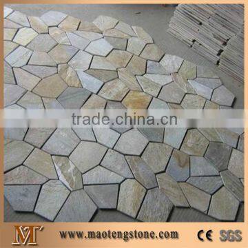 Yellow Quartzite Flagstone Patio Flooring Pavers