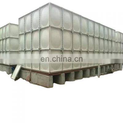 GRP FRP panel modular fiberglass water storage tank 100m3 agriculture rainwater storage SMC sectional rectangular water tank