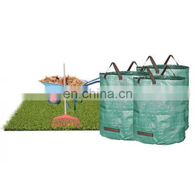 Durable outdoor lawn and leaf PP waterproof clean trash bags 39 gallon with handles