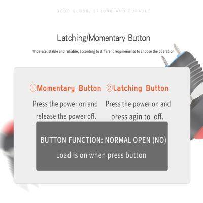 Mini Ip65 12mm Domed Led One Normally Open 12 Volt Push Button Switches Momentary photo-5