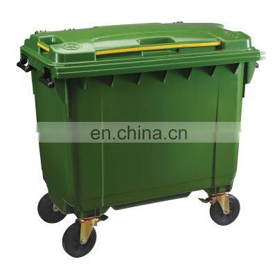 660L Plastic Trashbin Recycling Trashcan Outdoor Waste Garbage Bin Cans