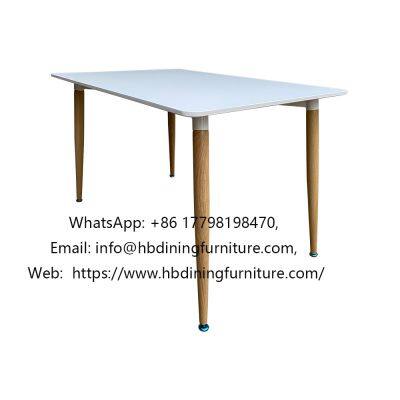 MDF Table Rectangular Dining High Legs Wooden