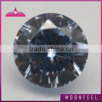 CZ colored cubic zirconia round shape gemstones in wuzhou