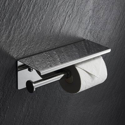 304 stainless steel toilet paper holder double paper box washroom paper shelf model 3309B