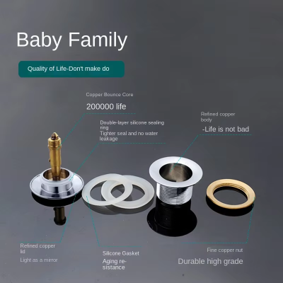 Nixi Modern Design Style Bathtub Barrel Multi-Copper Bounce Drain With Factory Outlet Brass Waste for Bathroom Use photo-2