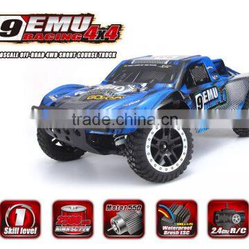 Minitudou High Speed Car Large 2.4G 4D RC Brush Monster 1/10 Electric Short Course Truck 1:10 Scale Model Trucks photo-5