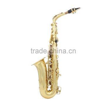 High grade Gold Lacquer Professional Saxophone Sax Simple and elegant design Eb WSS-896