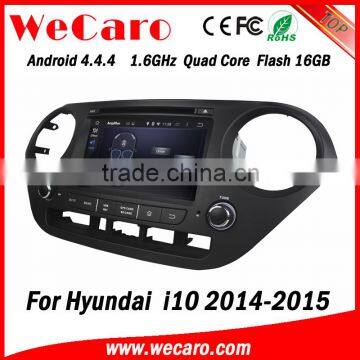 Wecaro WC-HI8071 Android 4.4.4 car multimedia system in dash for hyundai i10 touch screen car dvd radio gps playstore 2014 2015